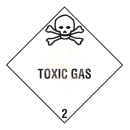 Gefahrgutaufkleber Klasse 2.3, 300x300 mm, PVC-Folie, TOXIC GAS