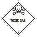 Gefahrgutaufkleber Klasse 2.3, 250x250 mm, PVC-Folie, TOXIC GAS