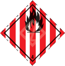 Gefahrgutaufkleber Klasse 4.1, 100x100 mm, PE-Folie