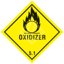 Gefahrgutaufkleber Klasse 5.1, 300x300 mm, PVC-Folie, OXIDIZER