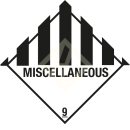 Hazard Label Class 9, 50x50 mm, PE film, MISCELLANEOUS