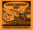Cargo Aircraft only Aufkleber, 110x120 mm