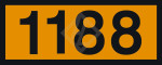 UN Zusatzaufkleber UN 1188, 120x300 mm PVC seewasserbeständig