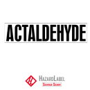 Aufkleber offizieller Gefahrstoffname ACTALDEHYDE für UN 1089