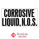 Aufkleber offizieller Gefahrstoffname CORROSIVE LIQUID, N.O.S. für UN 1760