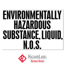 Aufkleber offizieller Gefahrstoffname ENVIRONMENTALLY HAZARDOUS... für UN 3082