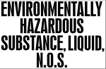 Aufkleber offizieller Gefahrstoffname ENVIRONMENTALLY HAZARDOUS... für UN 3082