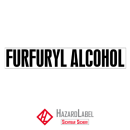 Aufkleber offizieller Gefahrstoffname FURFURYL ALCOHOL für UN 2874