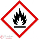 Gefahrstoffaufkleber GHS02 Flamme 5 x 5 cm auf PE-Folie