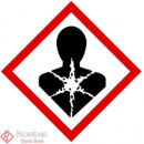 Gefahrstoffaufkleber GHS08 Gesundheitsgefahr 5 x 5 cm auf PE-Folie
