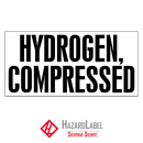Aufkleber offizieller Gefahrstoffname HYDROGEN, COMPRESSED für UN 1049