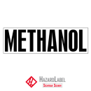 Aufkleber offizieller Gefahrstoffname METHANOL für UN 1230