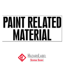 Aufkleber offizieller Gefahrstoffname PAINT RELATED MATERIAL für UN 1263