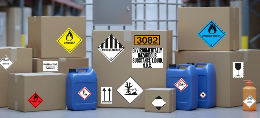 GEFAHRENSTOFFE IN EINER HALLE